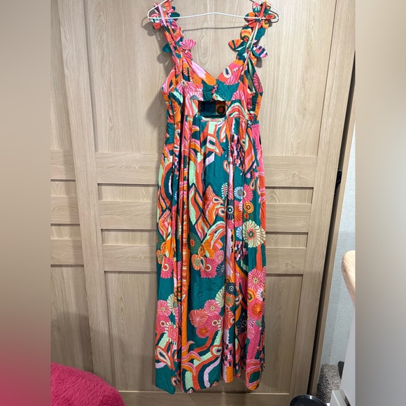 FARM Rio Vibrant Floral Dress with Pink and Green - Picture 7 of 10